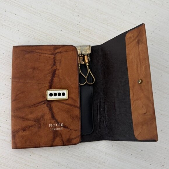Rolfs Cowhide Leather Key Holder Caddy Snap Lock - Picture 3 of 8